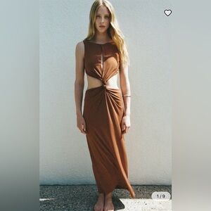 ZARA midi dress with cutouts ans open back size medium